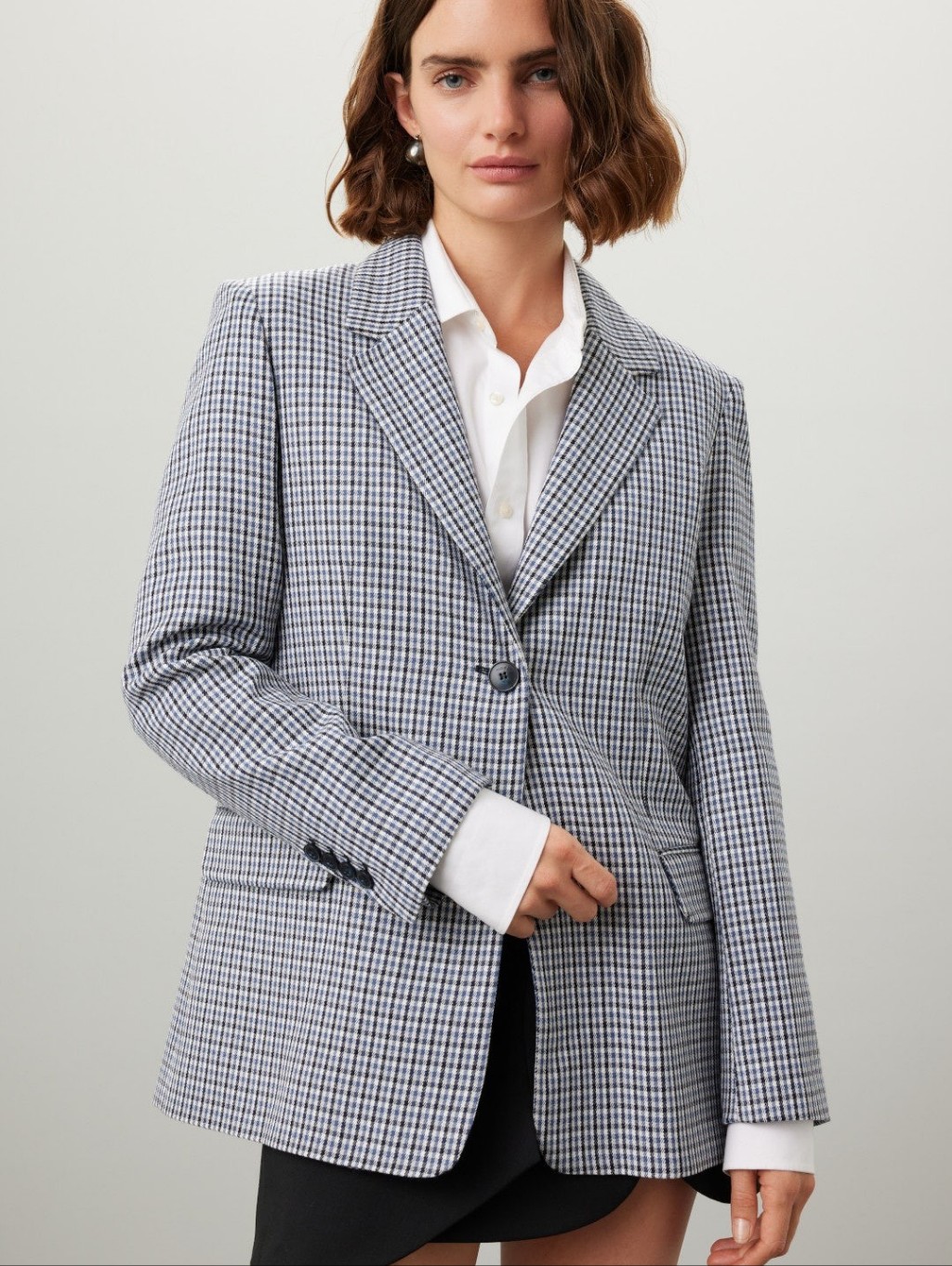Maje Veedom Blazer Long Sleevess Collar Front Button Size M